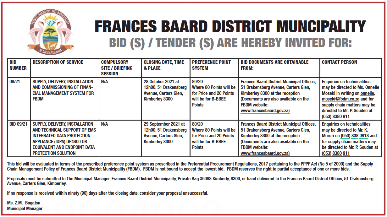 Supply, Delivery, Installation and Technical Support of EMS Integrated Data Protection Appliance