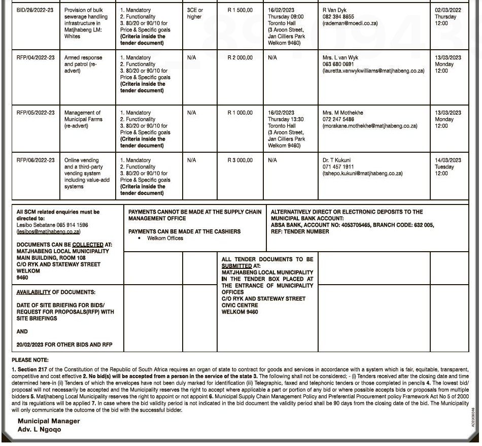 Panel of Suppliers for the Supply and Delivery of Laptops for Three(3