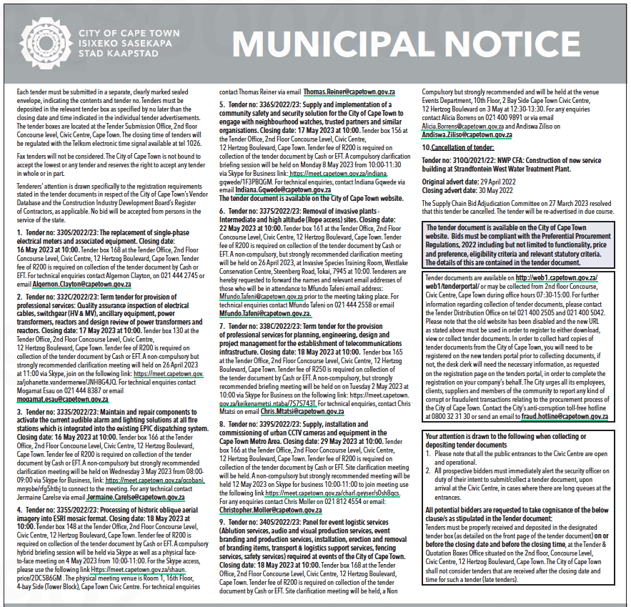 Term Tender for Provision of Professional Services Quality Assurance