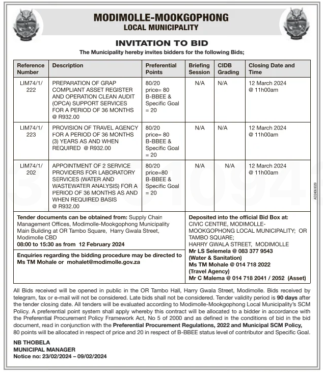 Preparation of GRAP Compliant Asset Register and Operation Clean Audit